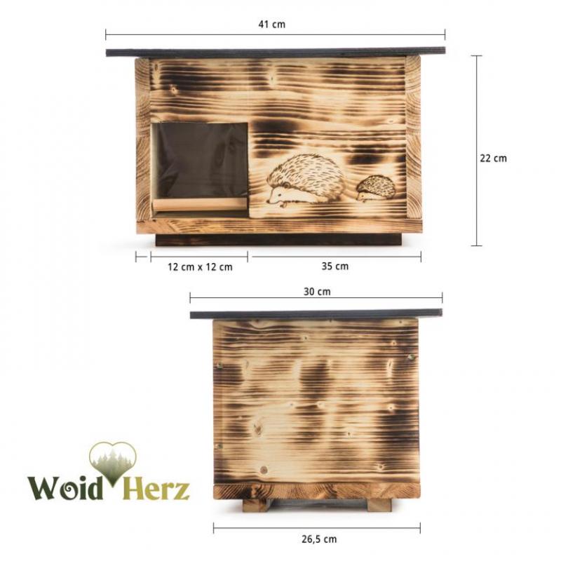 Woid Herz Igelhaus (IG3) gebrannt